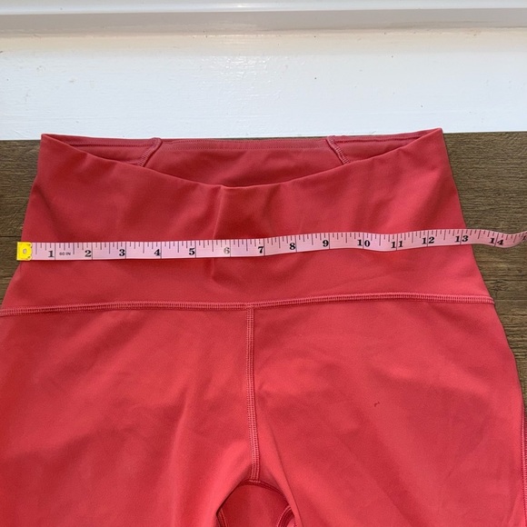 Lululemon Wunder Under 7/8 Leggings Coral Pink Size 6 - Picture 4 of 7